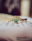 Anillo Tiara con Esmeralda de 4mm