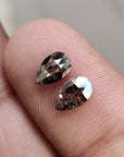 Par de Diamantes Sal Pimienta corte gota