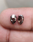 Par de Diamantes Sal Pimienta corte gota